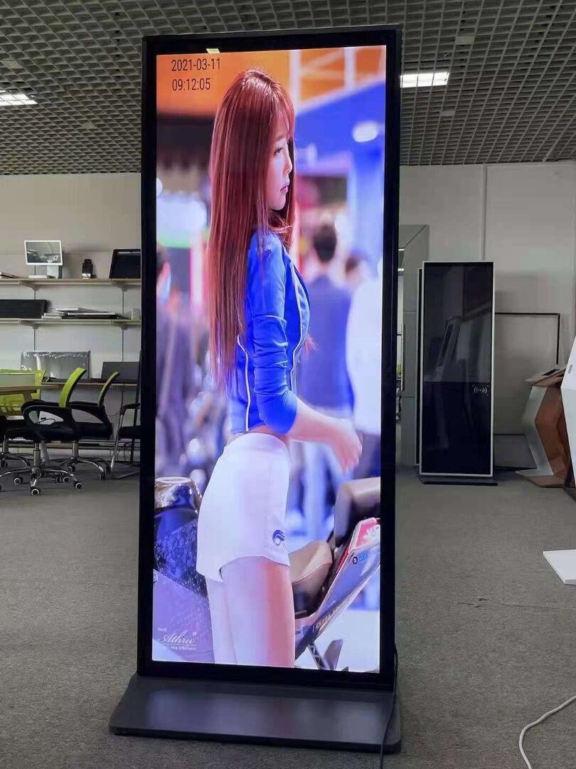 VETO LCD Indoor Floor Stand Full Screen Digital Signage Display 4K Floor Standing Advertising Boards Kiosk