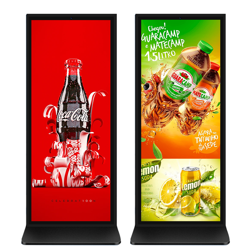 VETO LCD Indoor Floor Stand Full Screen Digital Signage Display 4K Floor Standing Advertising Boards Kiosk