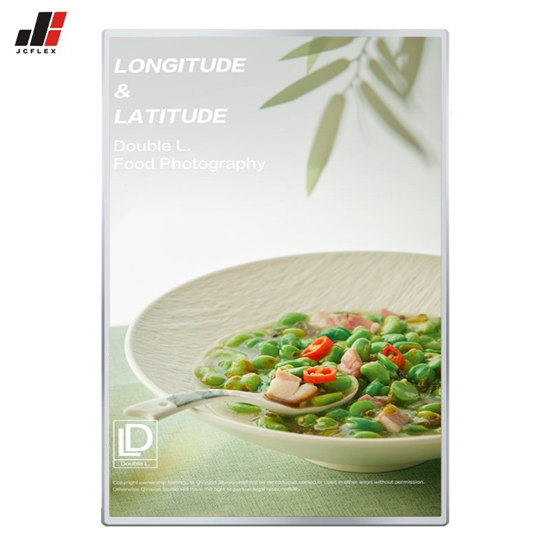 Ultra Slim LED Acrylic Panel Indoor/Outdoor Advertising Light Box Aluminum Profile Frame Rectangle Shape Restaurant Application