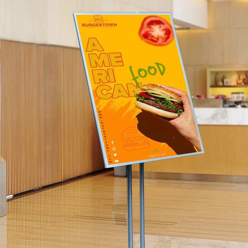 Products That Sell Best A1 A2 A3 A4 Aluminum Led Lightbox Frame Advertising Tempered Glass Led Slim Light Box With Frame