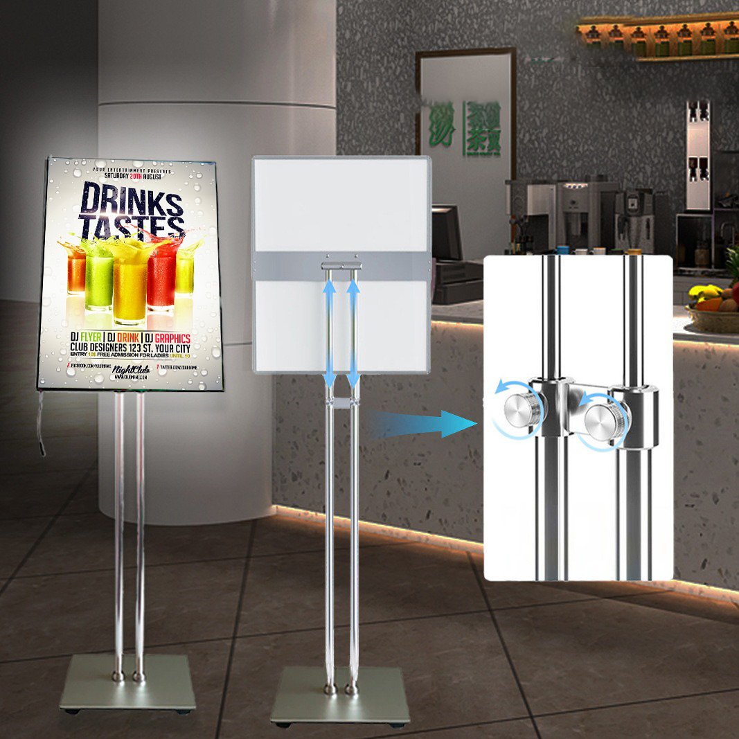 Products That Sell Best A1 A2 A3 A4 Aluminum Led Lightbox Frame Advertising Tempered Glass Led Slim Light Box With Frame