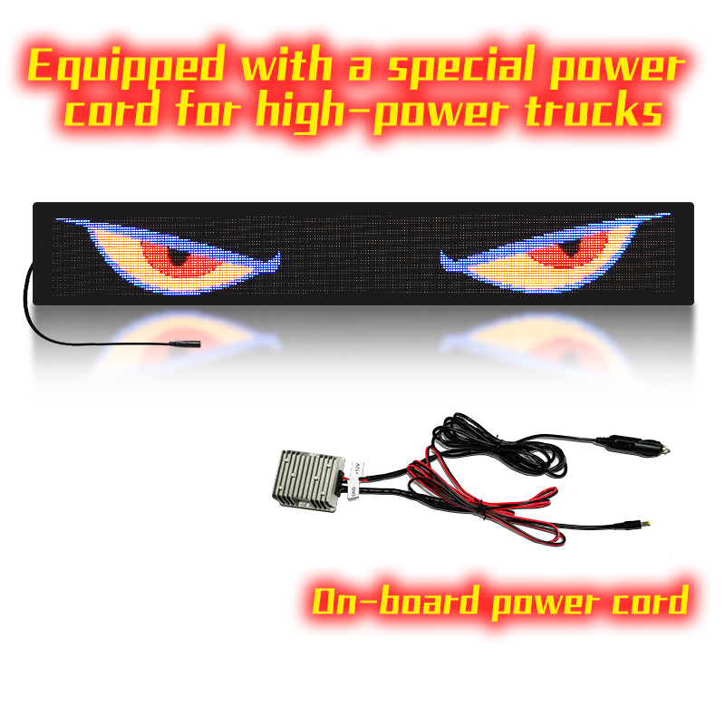 Truck Window Eyes LED Board Glowing Scrolling Blinking Eyes Messages Programmable Flexible LED Screen 24V Devil's Eye LED Panel