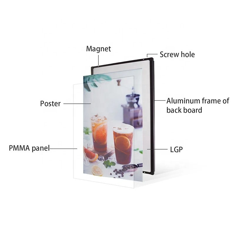 fast food sandwich shop backlit box lightbox new ultra slim lightbox