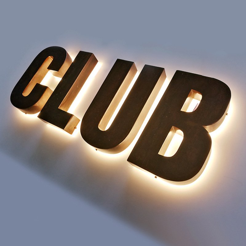 Acrylic LED backlit characters signboard front door advertising board three-dimensional luminous characters