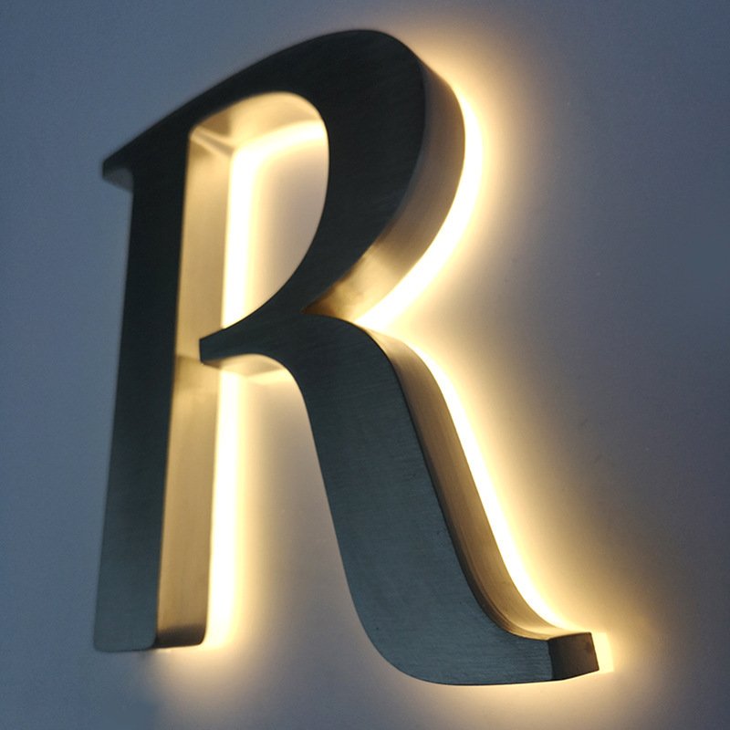 Acrylic LED backlit characters signboard front door advertising board three-dimensional luminous characters