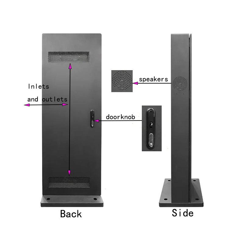 Outdoor Lcd Display Screen Customized 25000nits 55" Digital Advertising Screen Outdoor Billboard Touch Screen Kiosk