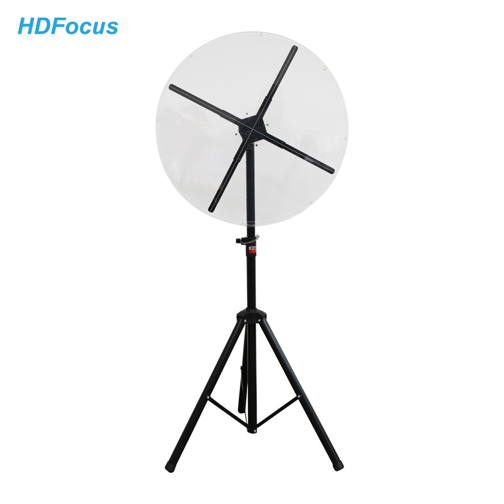 Display Screen 3d Holographic Fan Advertising Equipment With 3d Imaging Setup With Stand