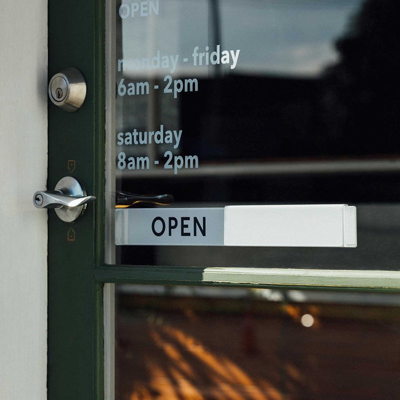 Customizable Simple Double Sided Open/Closed Shop Signage Hanging Aluminum Metal Board Store Walls/Window Advertising Board