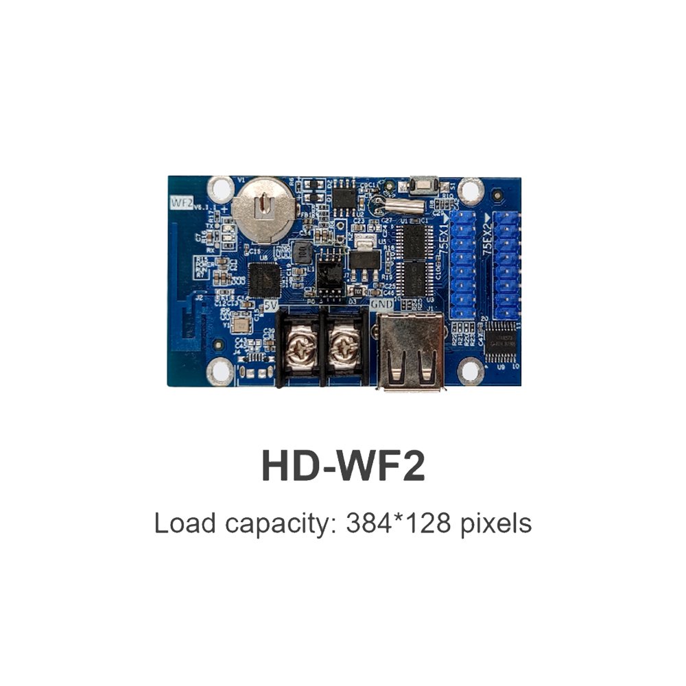 Colorful LED Screen Wi-Fi Controller HuiDu HD-WF1 WF2 WF4 Use For HUB75 P10 P8 P6 P5 Full Color Led Module Display Screen