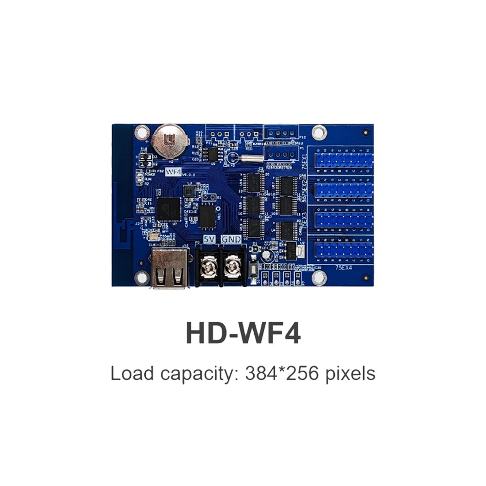 Colorful LED Screen Wi-Fi Controller HuiDu HD-WF1 WF2 WF4 Use For HUB75 P10 P8 P6 P5 Full Color Led Module Display Screen