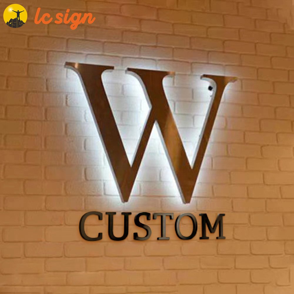 Custom Building sign shop name board led letter frontlit store front sign for business outdoor led sign