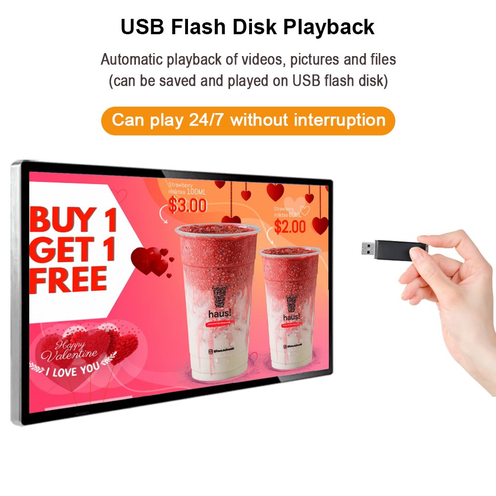 Android Powered Digital Signage 18.5" 21.5" 27" Inch Indoor LCD Advertising Boards