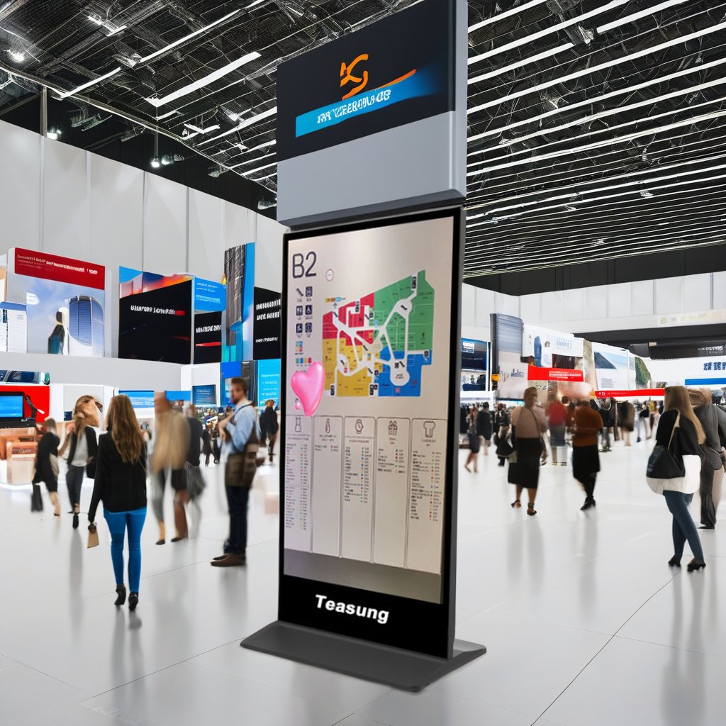 Portable monitor65/75/86 Inch HD Poster LCD Kiosk Advertising Player with 4K Totem Touch Screen Signage Digital for Airport Use