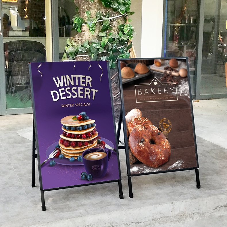 Hot Selling High Quality Durable Sidewalk Advertising Display Board A Frame Pavement Signs