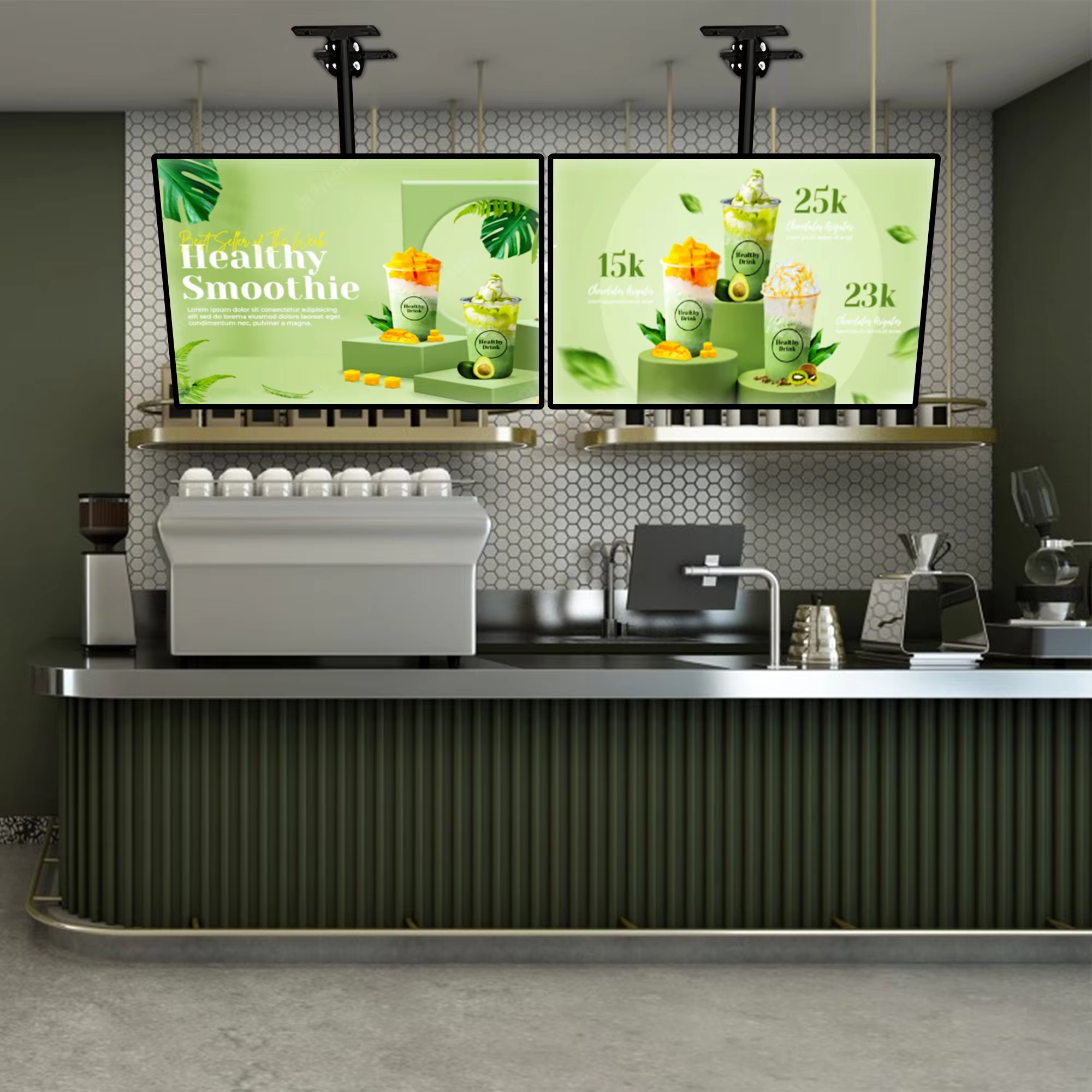 Customizable LED Advertising Board | Wall-Mounted for Milk Tea Shops | Multiple Sizes