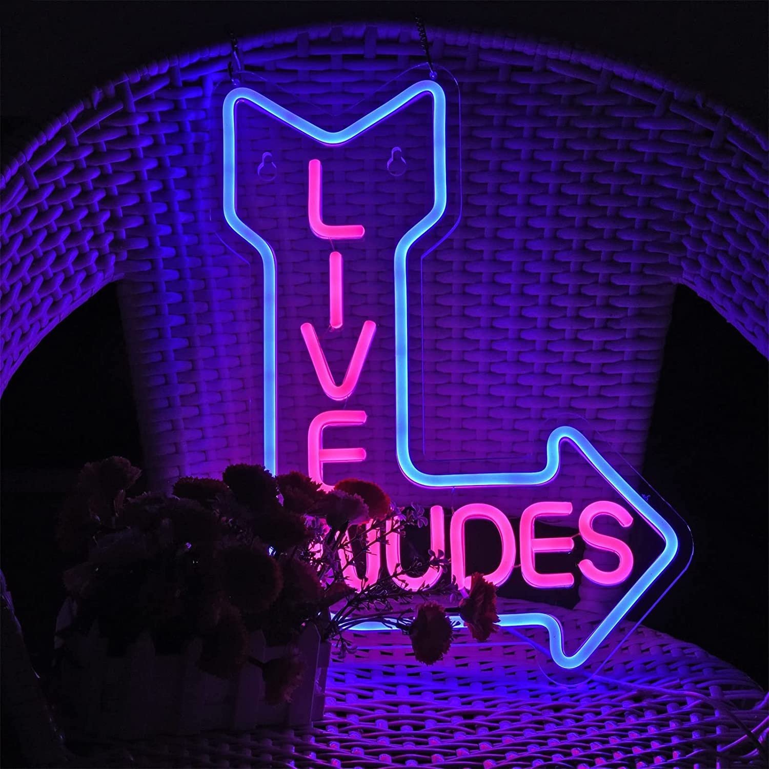 Custom Live Nudes Arrow Decor Neon Sign Lights Custom Wall Hanging Acrylic Luminous Signboard LED Night Lights Advertising Board