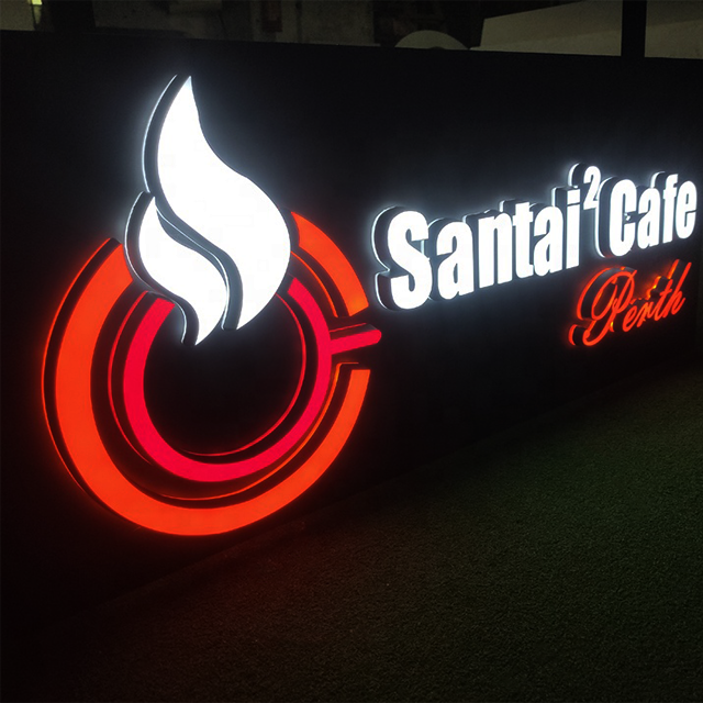 Signboard 3d logo signage custom letter backlit channel logo sign custom 3d sign led letter backlit led sign for business front