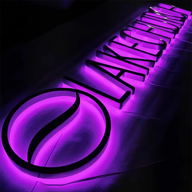 Signboard 3d logo signage custom letter backlit channel logo sign custom 3d sign led letter backlit led sign for business front