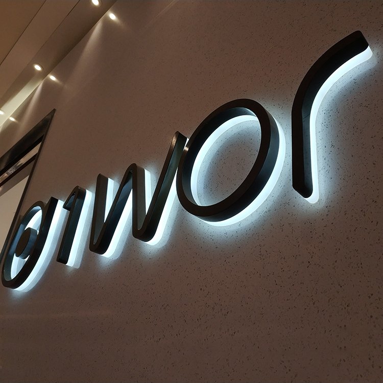 custom led backlit letters stainless steel letter sign 3d led sign aluminum sign for shop