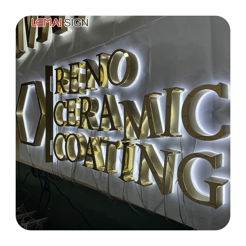 2024 hot selling 3d backlit signage logo light up letter 3d channel letter Commercial led lighting sign board custom led sign