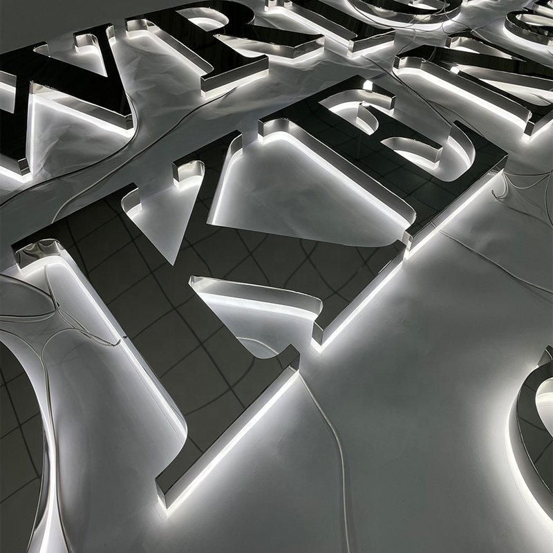 2024 hot selling 3d backlit signage logo light up letter 3d channel letter Commercial led lighting sign board custom led sign