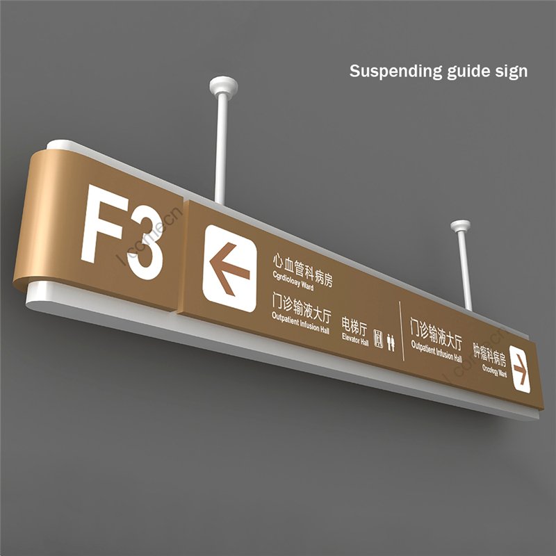 Suspending LED advertising light box nurse station hospital sign/hospital sign board design