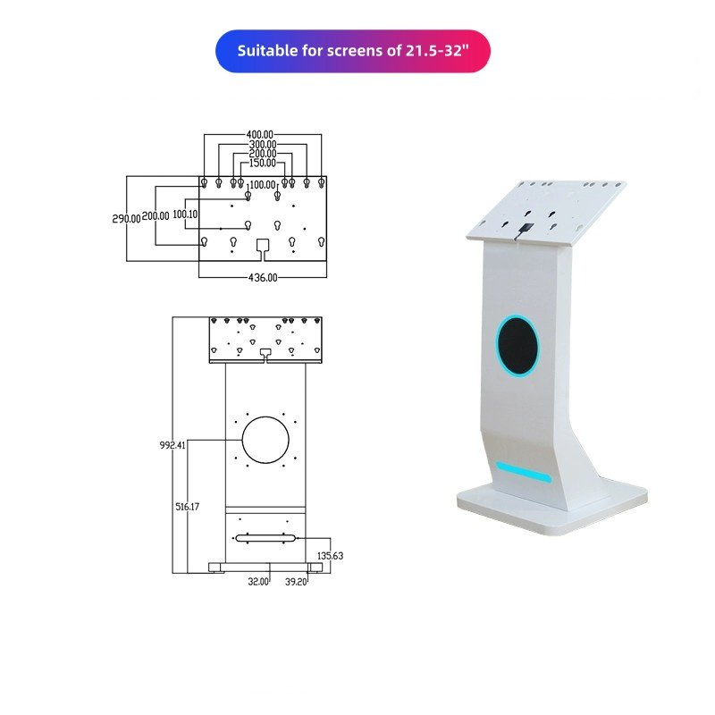 Stand Horizontal Kiosk 27 32 49 Inch Android Windows Digital Signage Interactive Touch Screen Kiosk Hotel Lobby Airport Subway