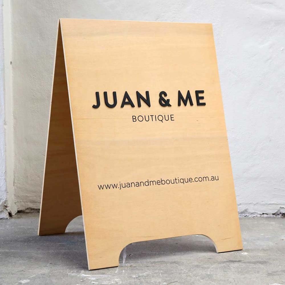 Custom Advertising Board Poster Display Sign Gravity Portable Double Sided Standing Advertising Board Outdoor