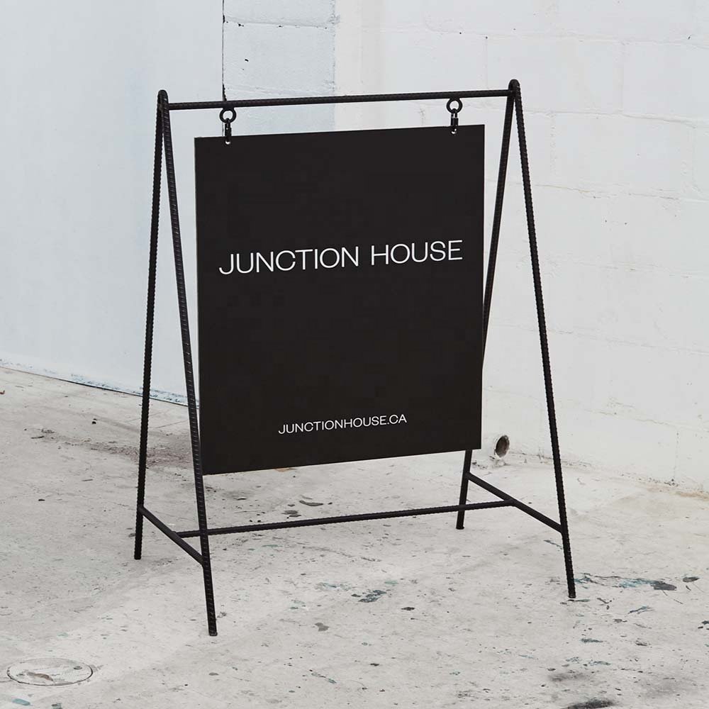 Custom Advertising Board Poster Display Sign Gravity Portable Double Sided Standing Advertising Board Outdoor