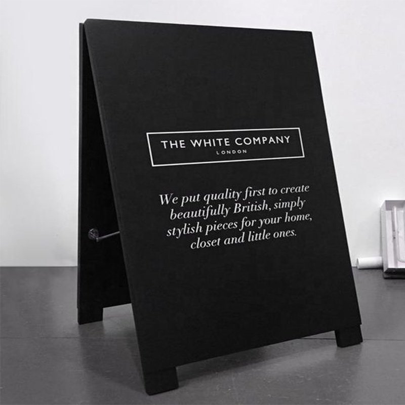 Custom Advertising Board Poster Display Sign Gravity Portable Double Sided Standing Advertising Board Outdoor