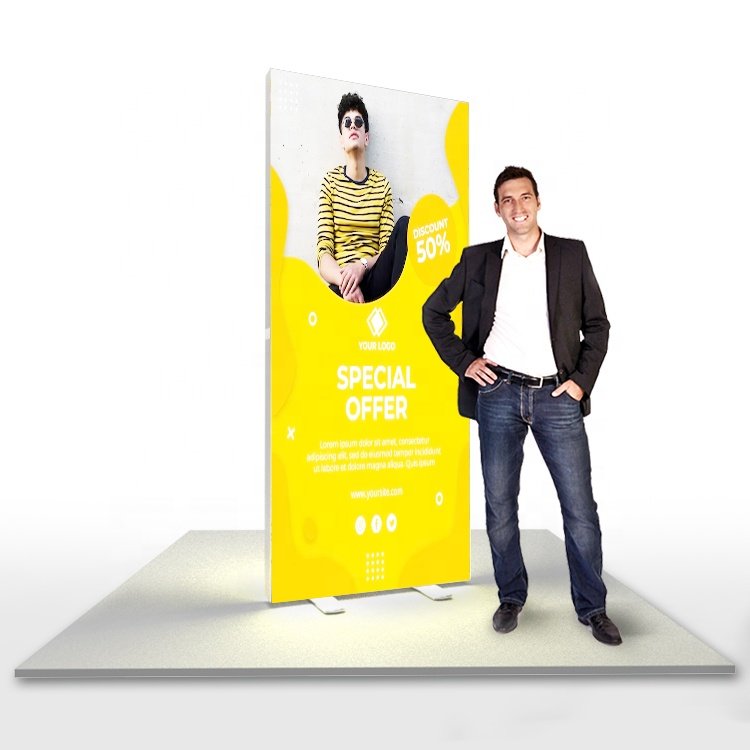 Lintel 10s Assembly Led Lighting Expo Seg Light Box Double Side Aluminum Frame Graphic Advertising Frameless Light Box Booth