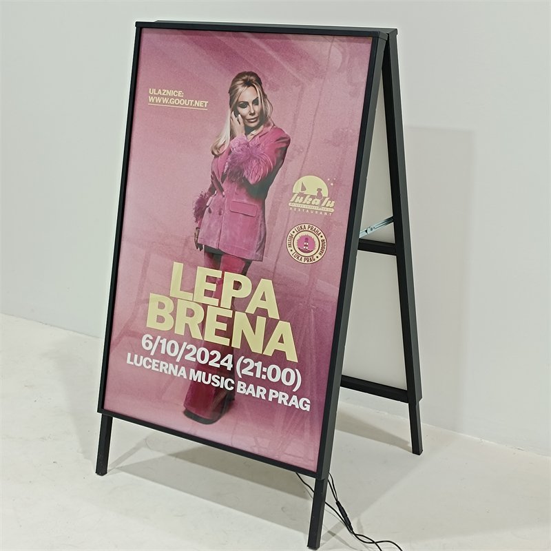 Custom Folding perfect design plastic Stand A-Frame Signage Advertising Board Portable Sidewalk Pavement A Frame Sign outdoor
