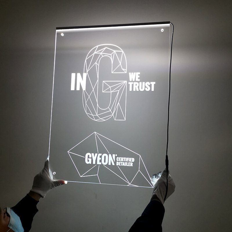 New Type Of Luminescent Acrylic Luminescent Sign Board Led Logo Front And Local Side Lighting Led Luminous Board