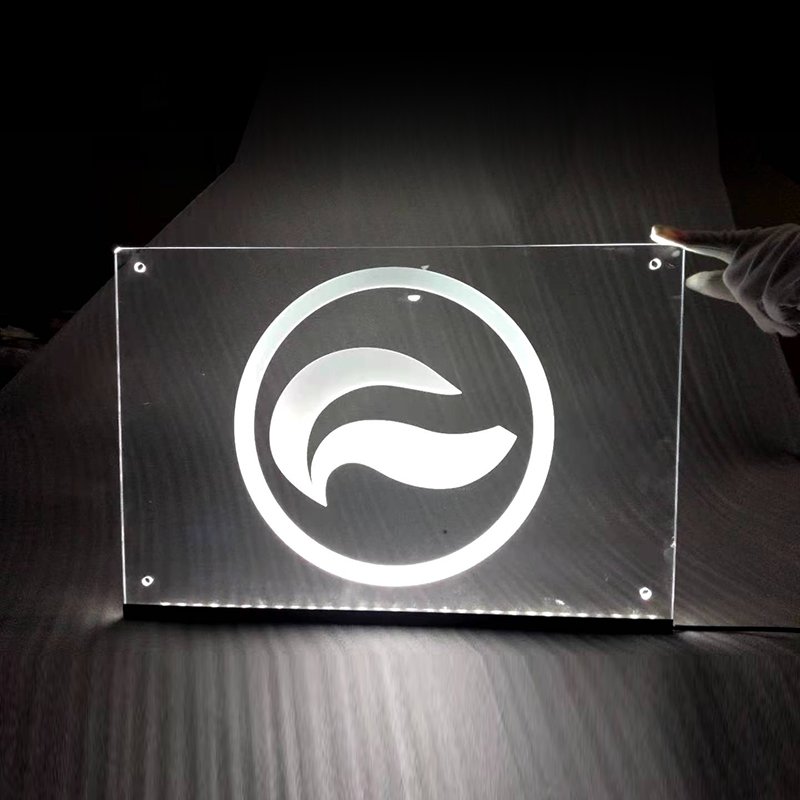 New Type Of Luminescent Acrylic Luminescent Sign Board Led Logo Front And Local Side Lighting Led Luminous Board