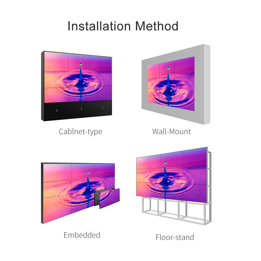 Custom Solution Narrow Bezel 46 inch Indoor lcd video wall Advertising LCD Screen OEM Large Advertising Player