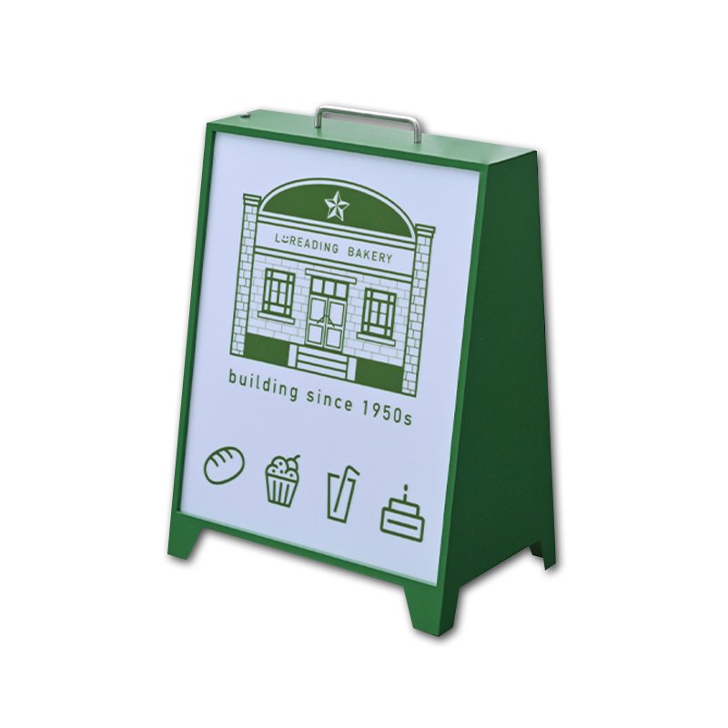 Tote light box,Custom outdoor A-frame sidewalk sign sandwich board steel metal double-sided poster light box