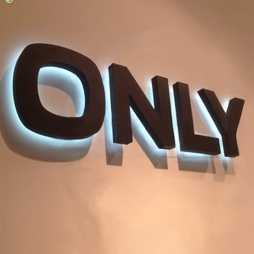 Factory Custom advertising cafe shop logo signage board acrylic letter led indoor and outdoor store wall 3D signage with light