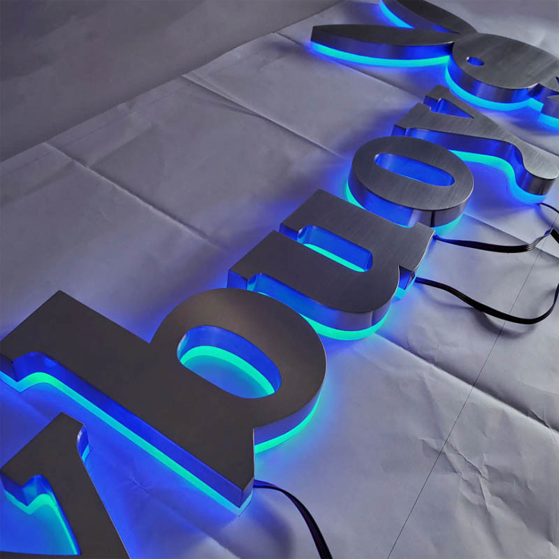 Factory Custom advertising cafe shop logo signage board acrylic letter led indoor and outdoor store wall 3D signage with light