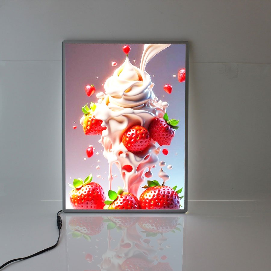 Restaurant menu display indoor led light box signage aluminum advertising stand boards light box