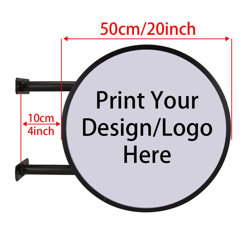 Outdoor Round Acrylic Light Box Sign Display Led Lightbox Wall Metal Frame Signage Signboard 3D letter Advertising Sign Board