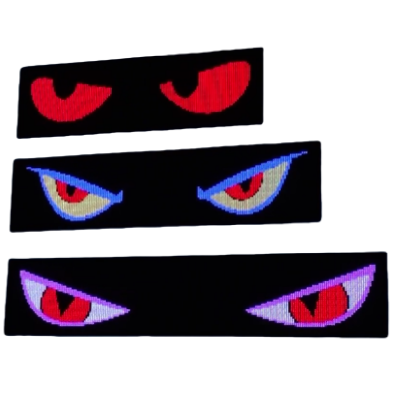 Programmable LED Panel Truck car Windshield Message sign board Glow Devil's Eye LED flexible display screen for car truck shop