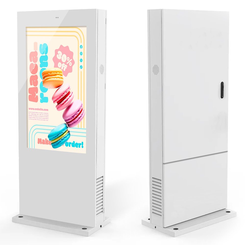 IP65 Outdoor 2500 nits high brightness advertising kiosk monitor digital signage LCD screen menu board display