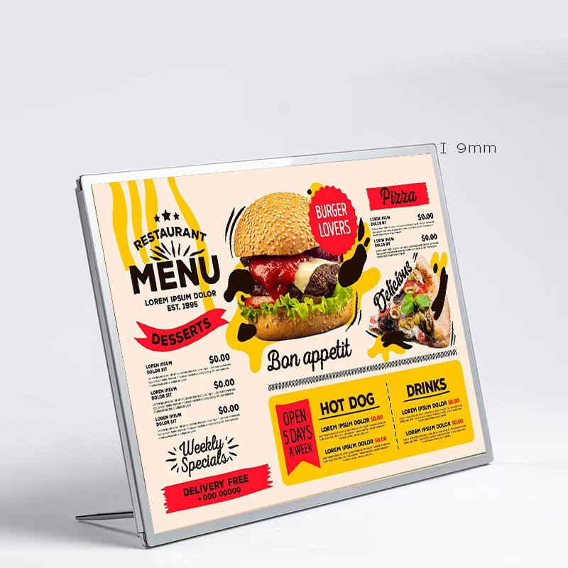 signboard design for restaurants Illuminated Advertising Sign Board Led slim light box Picture Frames For Advertising Display