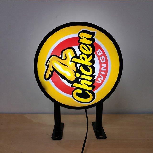 Advertising Sign Board Signs Lightbox Round Led Double Sided Acrylic Round Shape Circular Circle Light Boxes