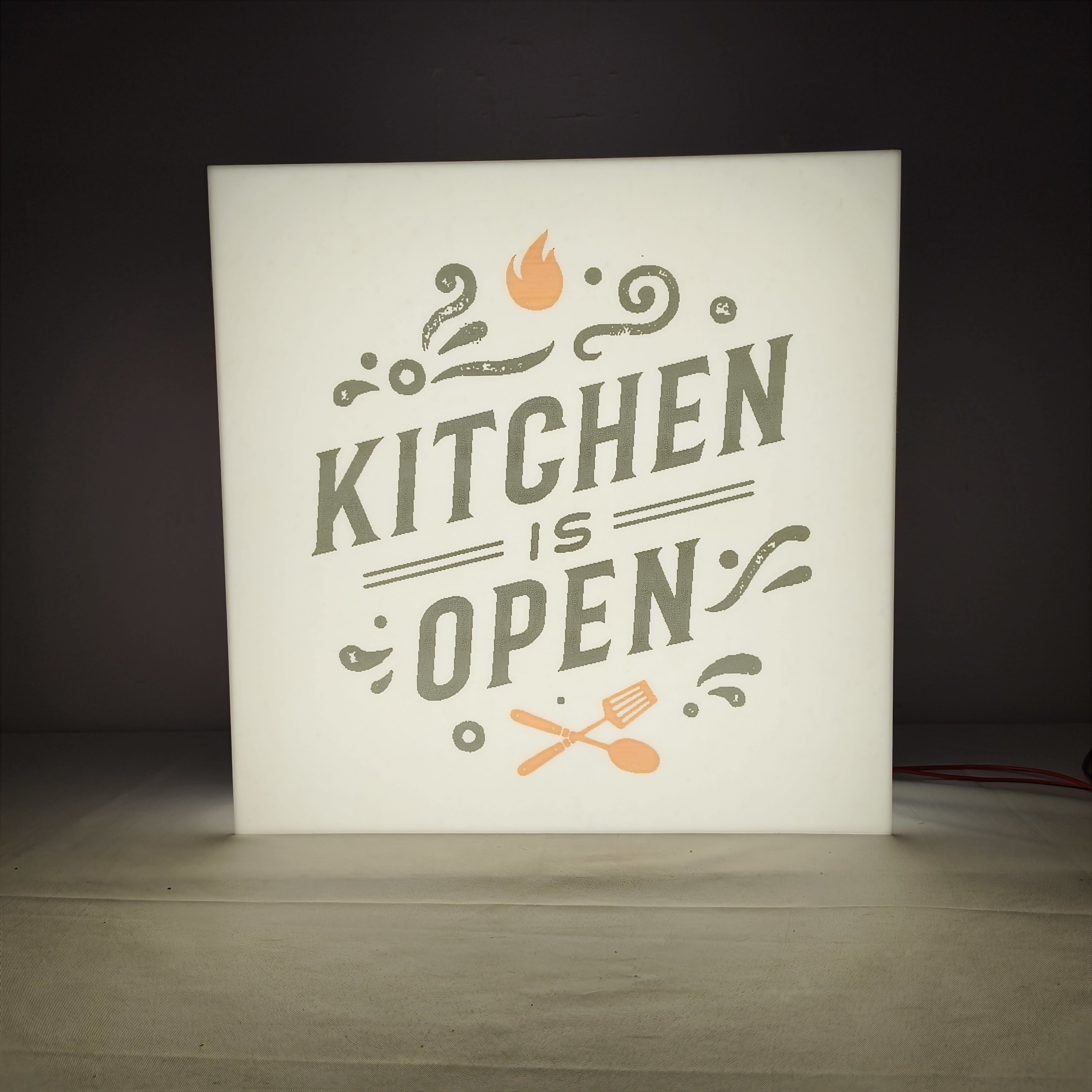 OEM ODM Outdoor LED Lightbox Signboard Low Power Consumption A4 Size 3D Letter Advertising Sign on Wall Metal Frame