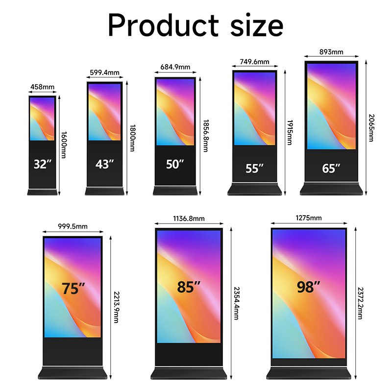 43 50 55 65 inch LCD Digital Signage and displays HD Poster lcd kiosk 4k indoor advertising player HD touch screen kiosk