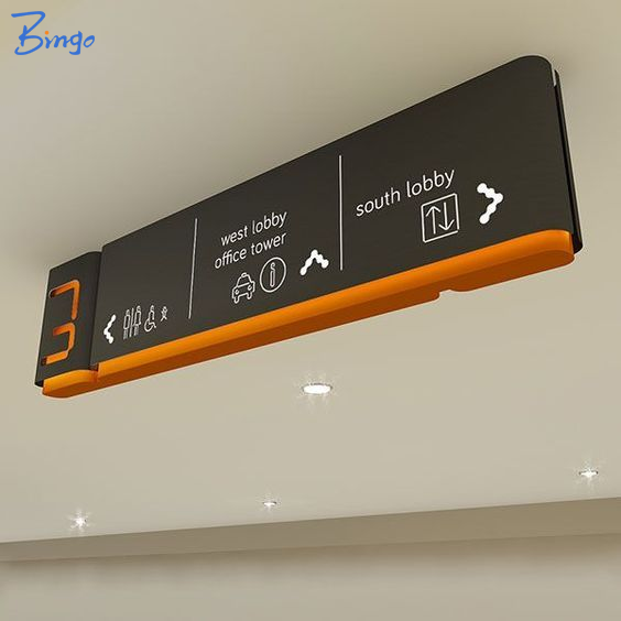 Manufacturers custom wayfiding acrylic hanging signs board directional signage