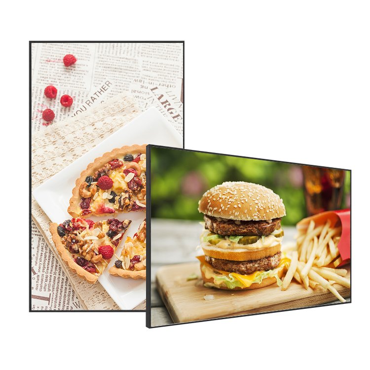 32 43 55 inch 4K Android media player indoor display restaurant touch order screen boards for restaurants digital menu board