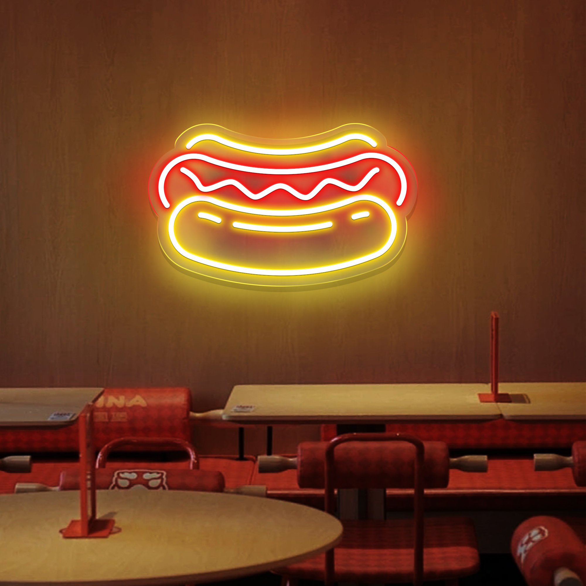 Restaurant Business Custom Sandwich hamburger hot dog Neon Sign food neon sign