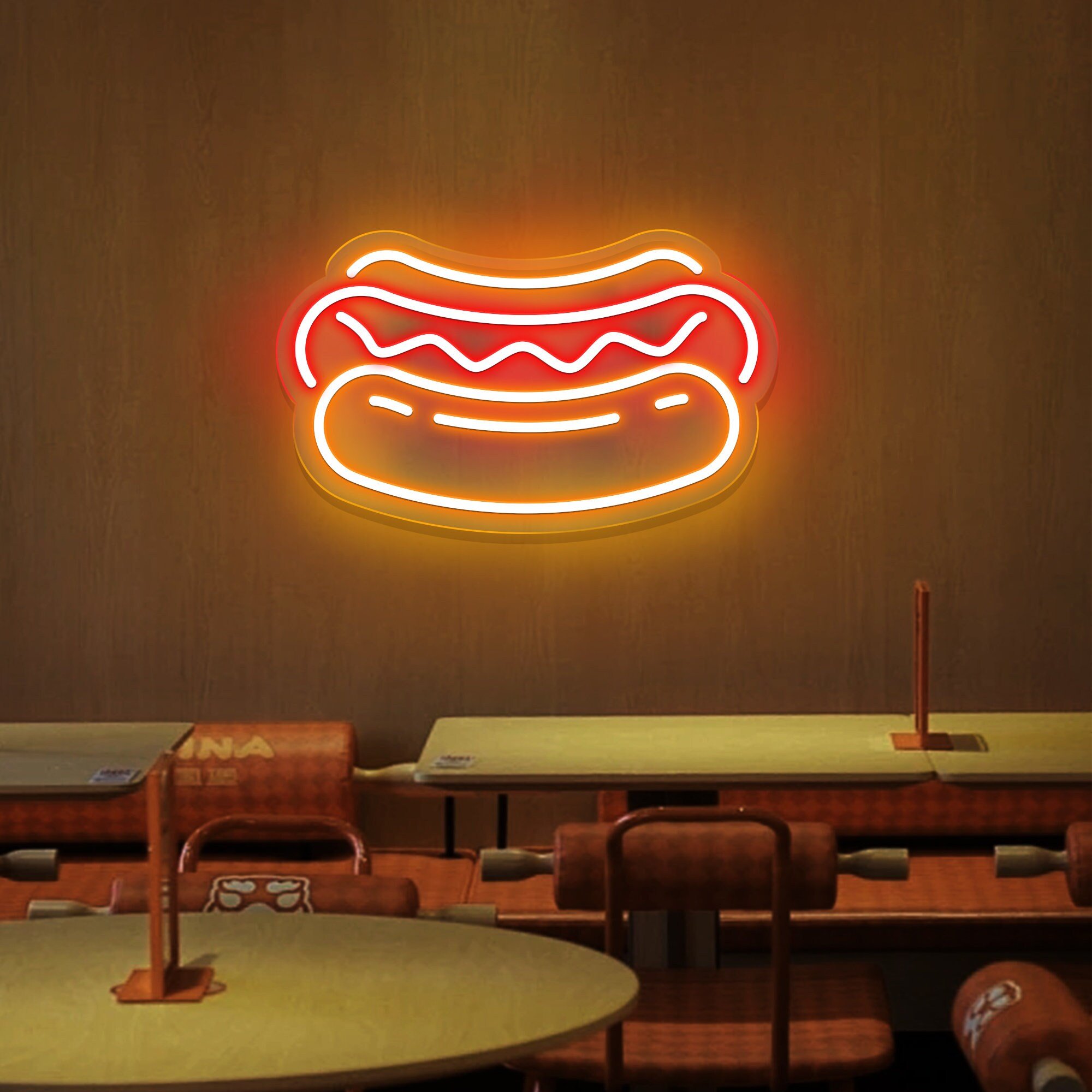 Restaurant Business Custom Sandwich hamburger hot dog Neon Sign food neon sign